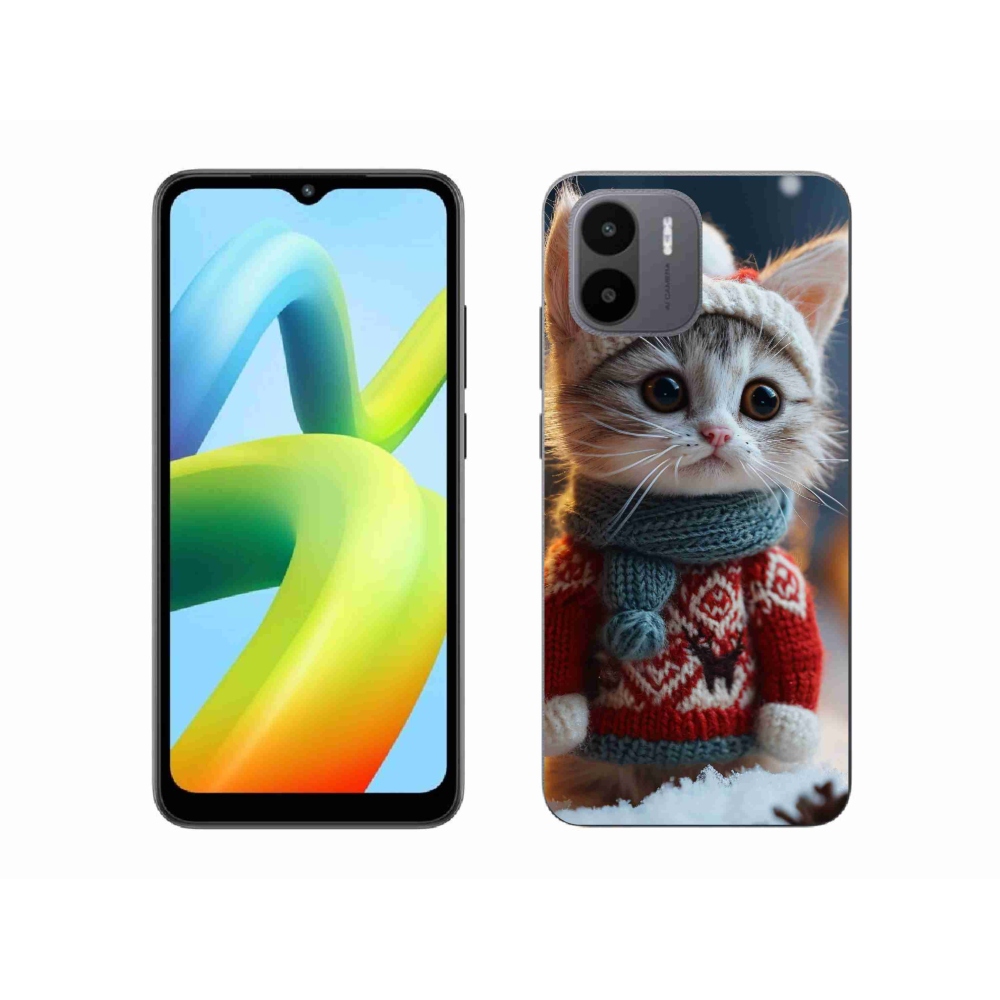 Gelový kryt mmCase na Xiaomi Redmi A1/Redmi A2 - kotě ve svetru