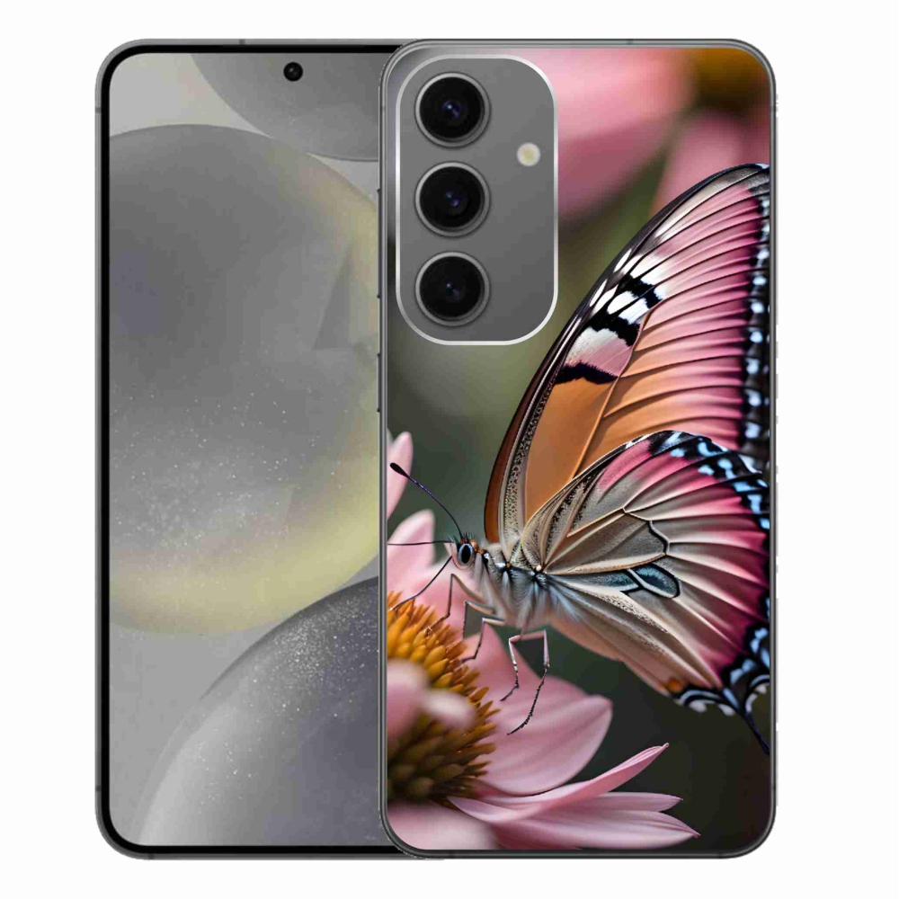Gelový kryt mmCase na Samsung Galaxy S24+ - barevný motýl