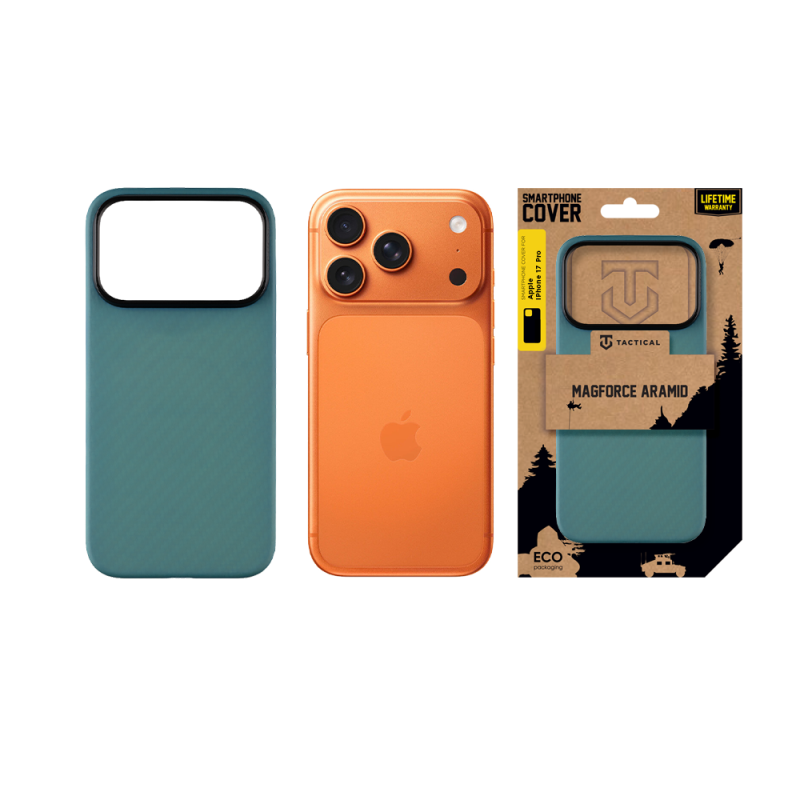 Tactical MagForce Aramid Kryt pro Apple iPhone 17 Pro Blue Jay