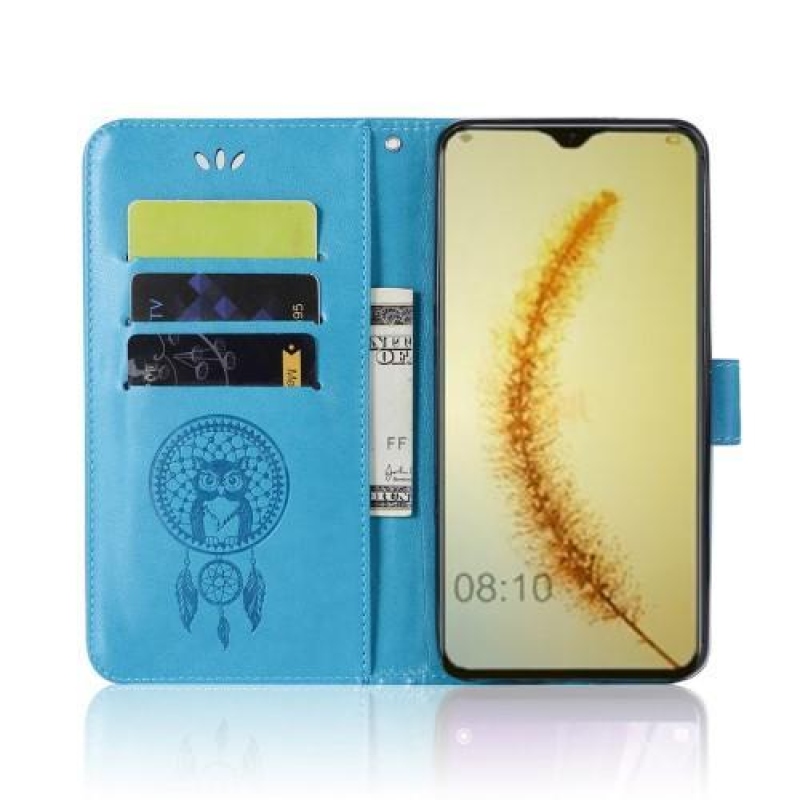 Dream PU kožené peněženkové pouzdro pro Honor 10 Lite a Huawei P Smart (2019) - modré