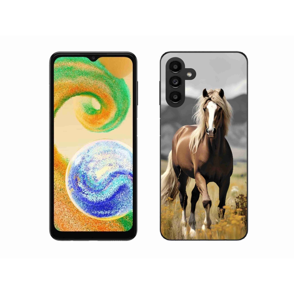 Gelový kryt mmCase na Samsung Galaxy A04s (164.7x76.7x9.1mm) - hnědý kůň 1