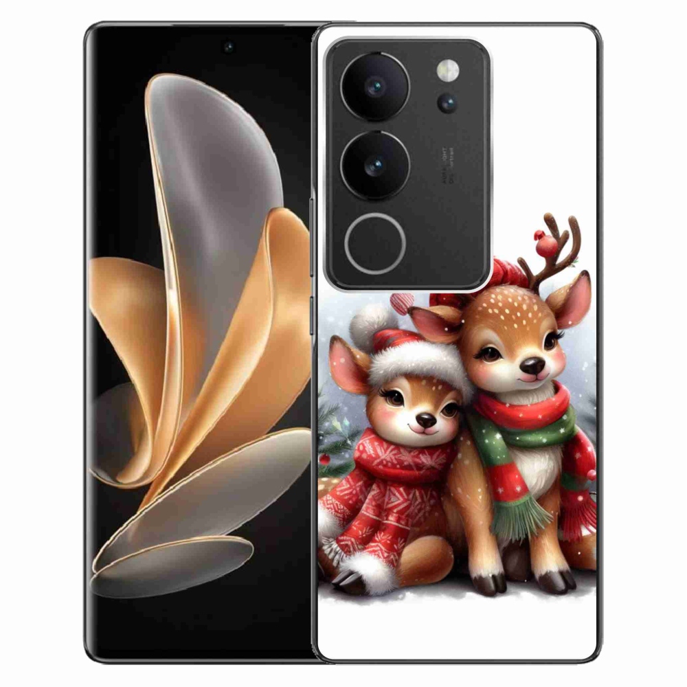 Gelový kryt mmCase na Vivo V29 5G - vánoční sobi
