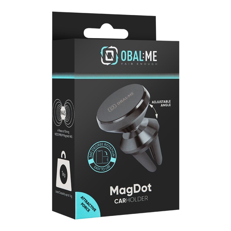 OBAL:ME MagDot Magnetický Držák do Auta Black