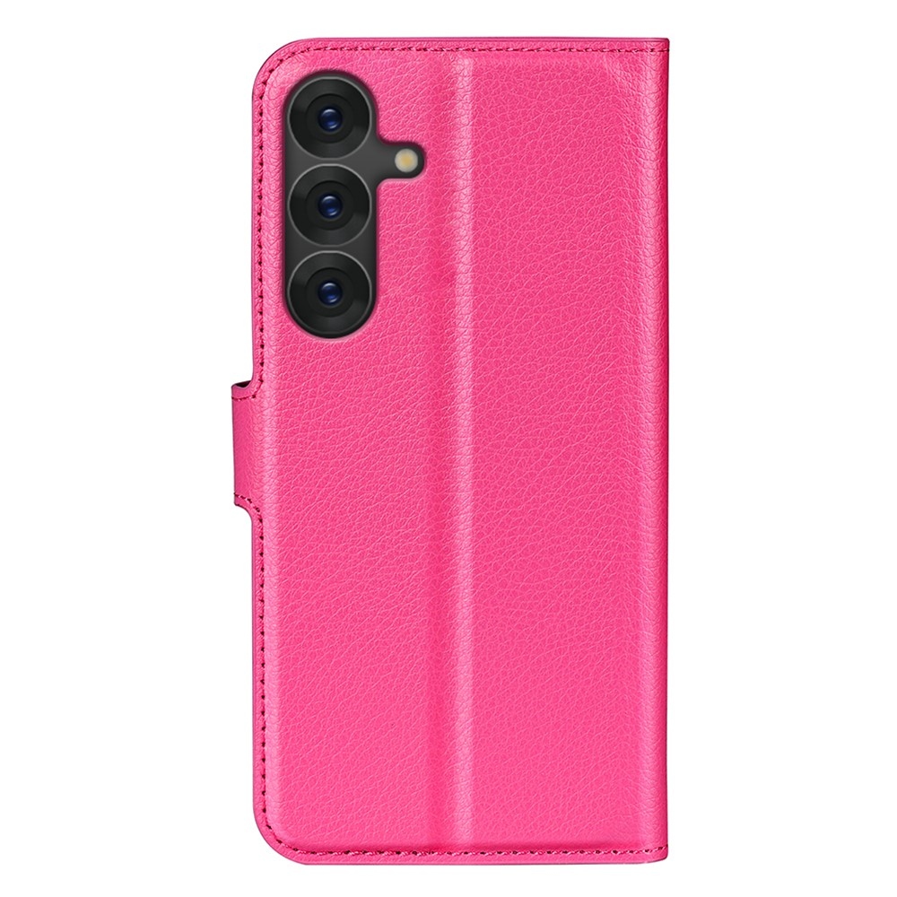 Litchi knížkové pouzdro na Samsung Galaxy S25+ - rose