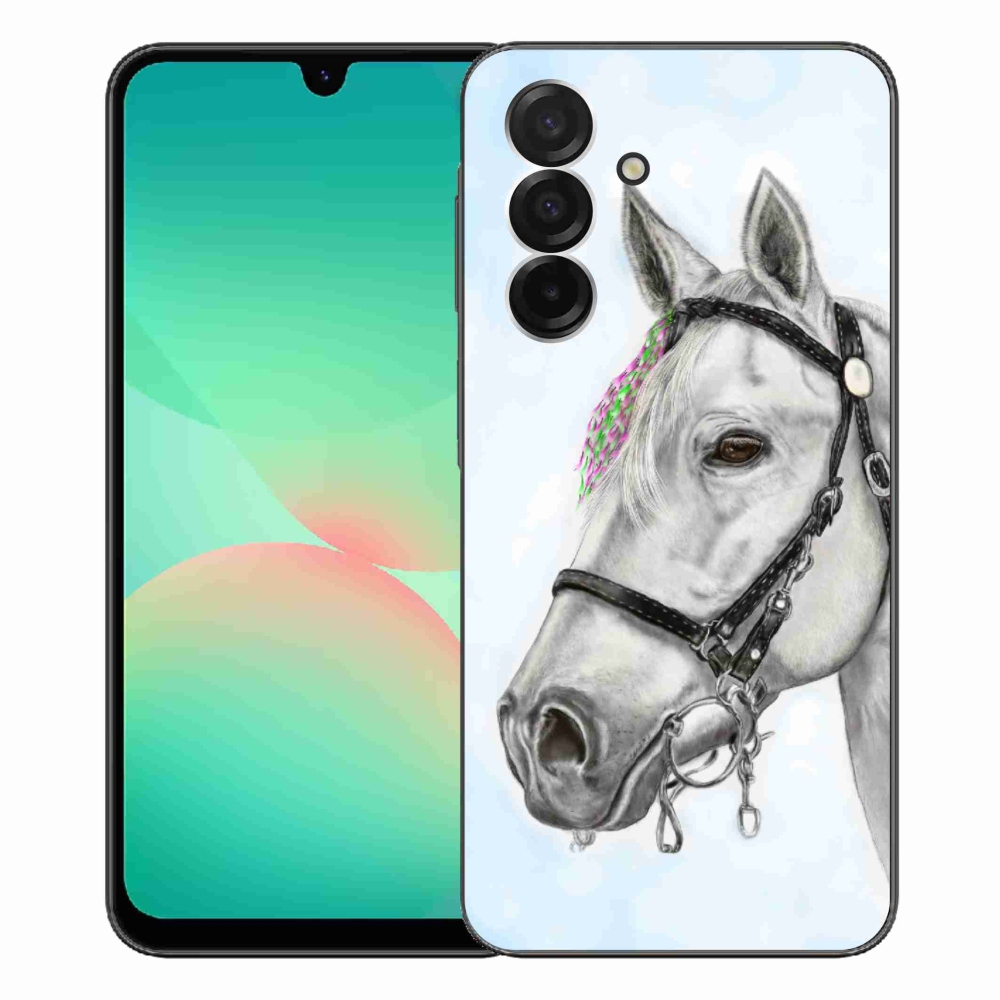 Gelový kryt mmCase na Samsung Galaxy A26 5G - bílý kůň 1