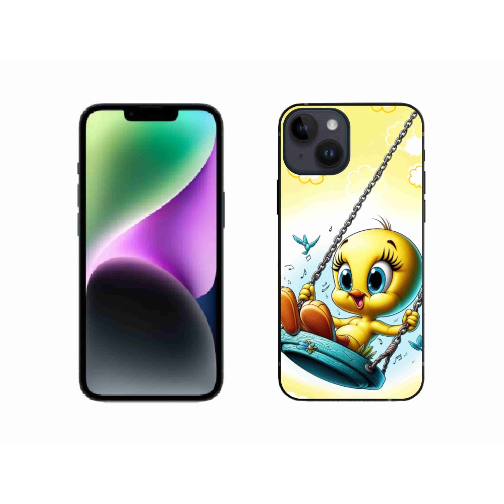 Gelový kryt mmCase na iPhone 14 - tweety