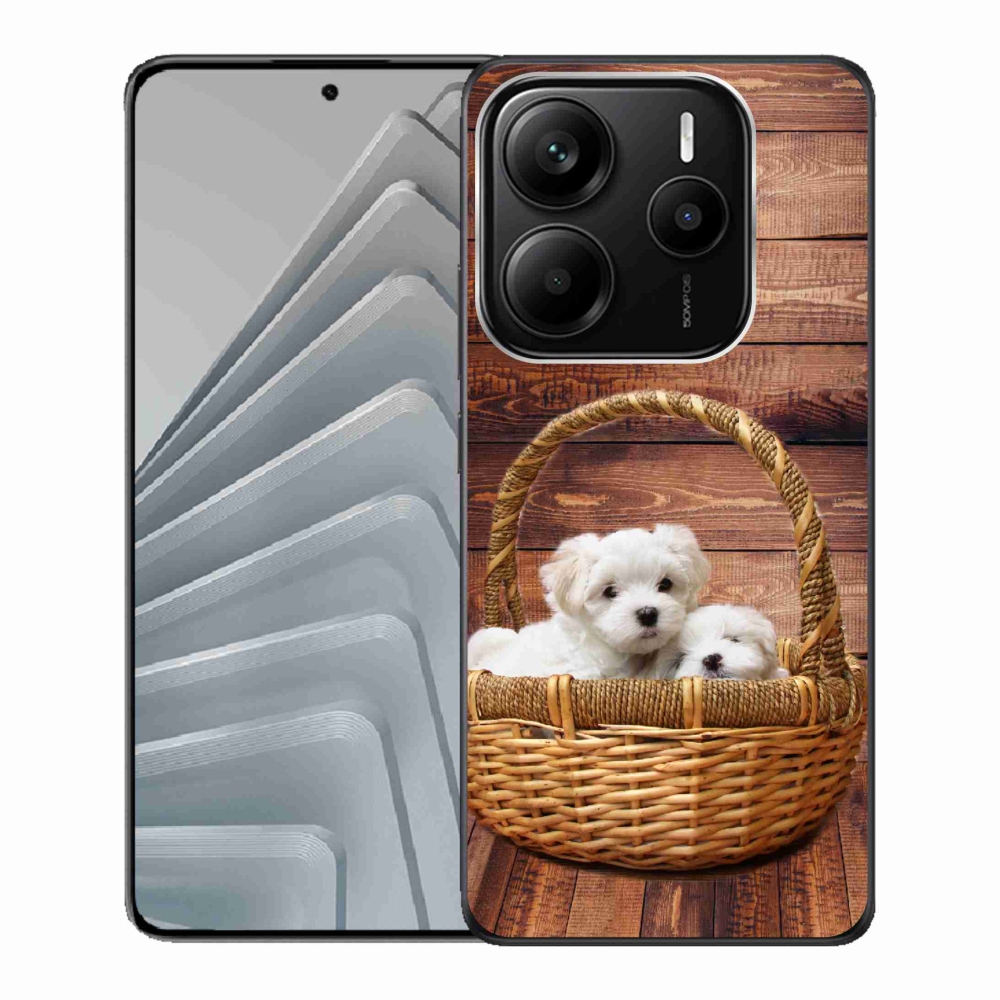 Gelový kryt mmCase na Xiaomi Redmi Note 14 5G - štěňátka