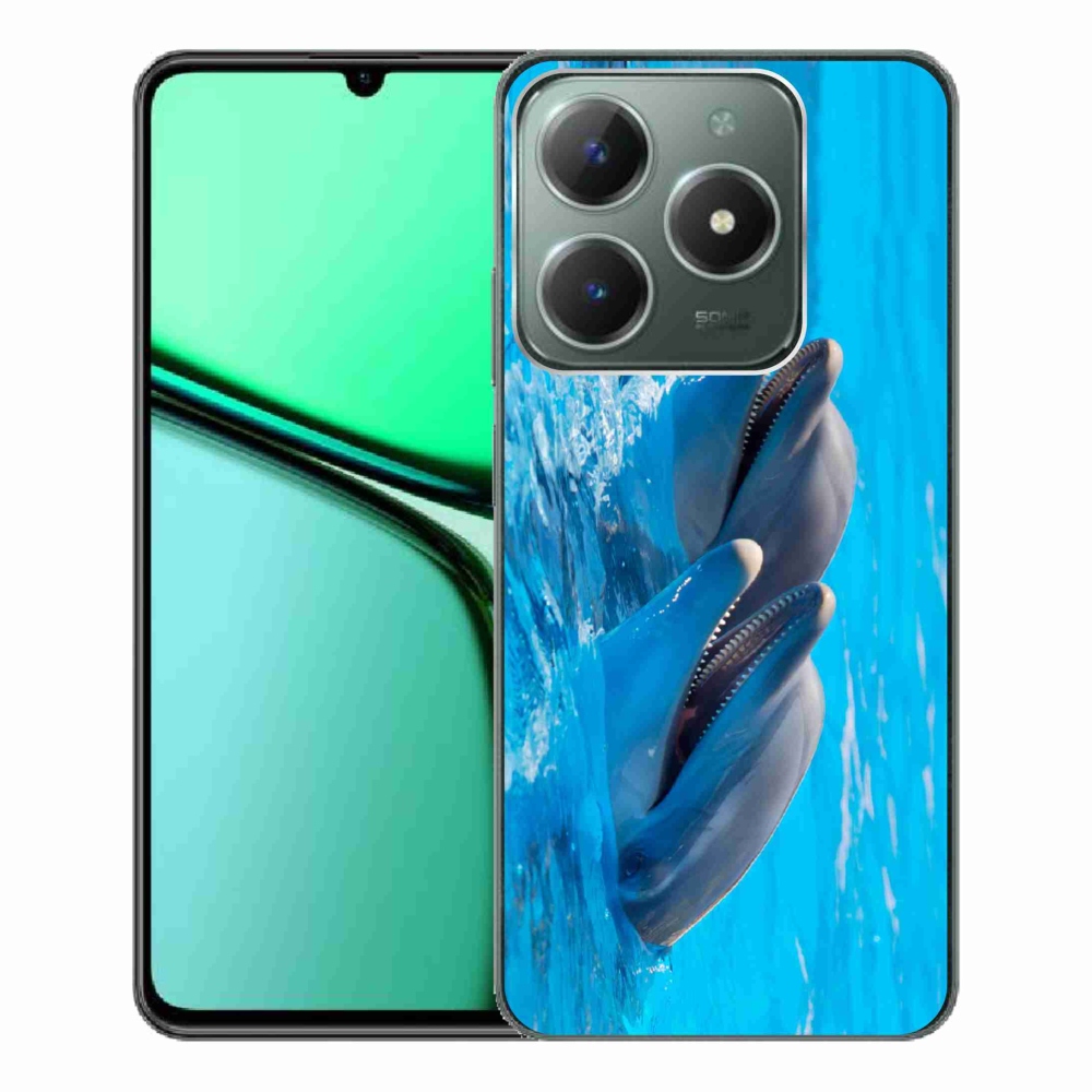 Gelový kryt mmCase na Realme C61 - delfíni