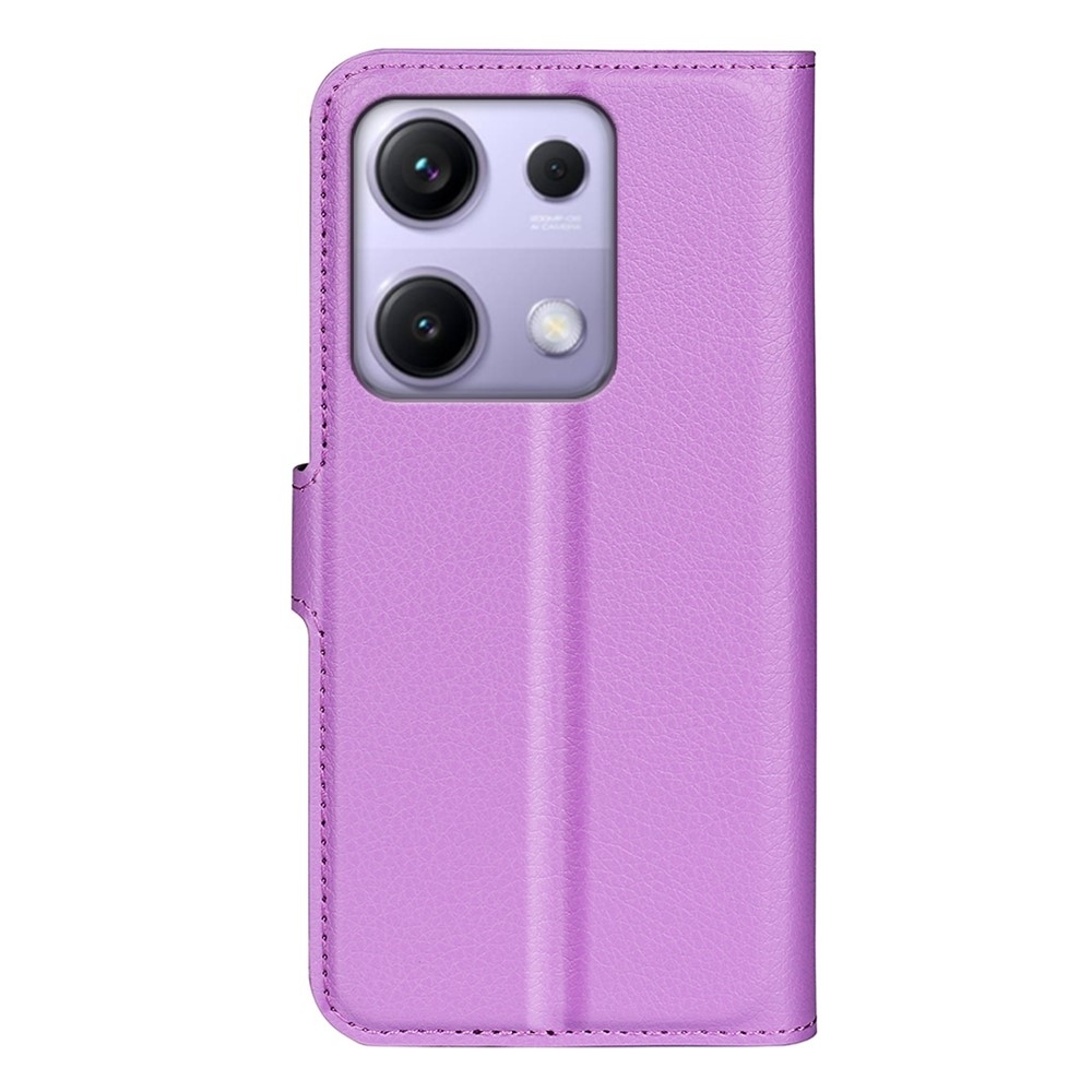 Litchi knížkové pouzdro na Xiaomi Redmi Note 14S - fialové