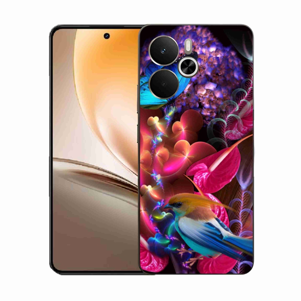 Gelový kryt mmCase na Realme 14 5G - barevné květiny