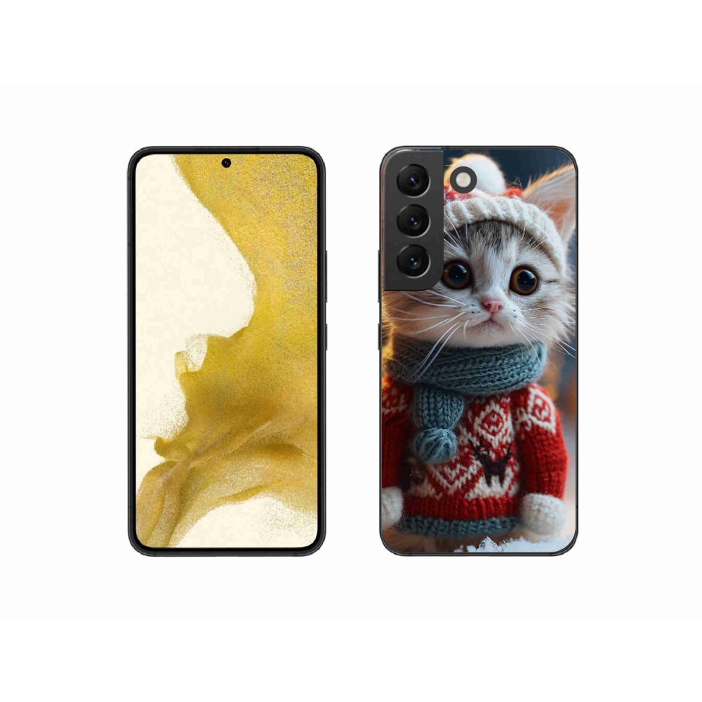 Gelový kryt mmCase na Samsung Galaxy S22 5G - kotě ve svetru