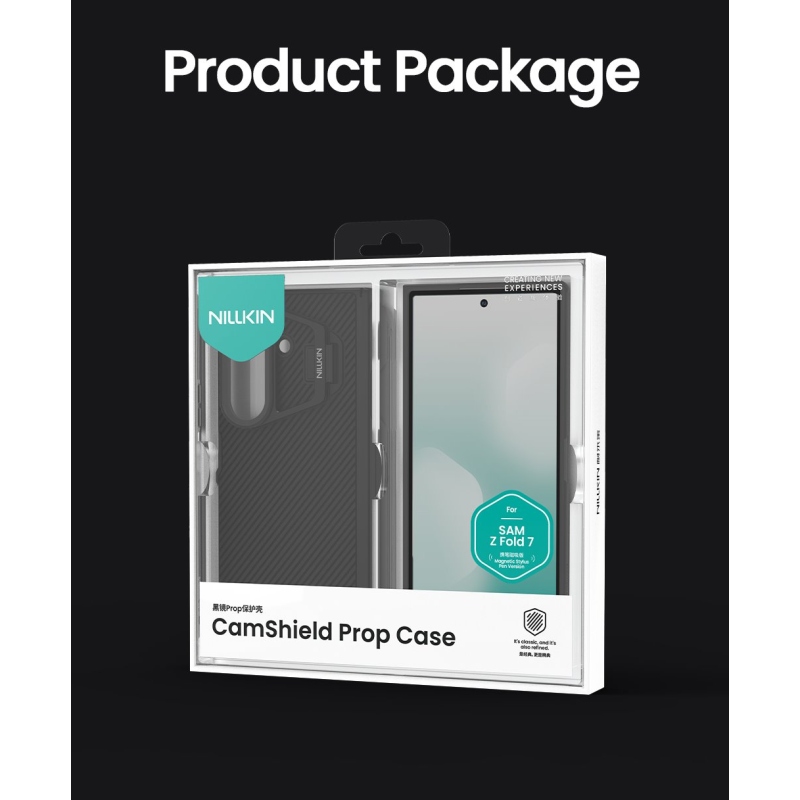 Nillkin CamShield Prop Magnetic Pen Slot (Transparent Lens) Zadní Kryt pro Samsung Galaxy Z Fold 7 Black