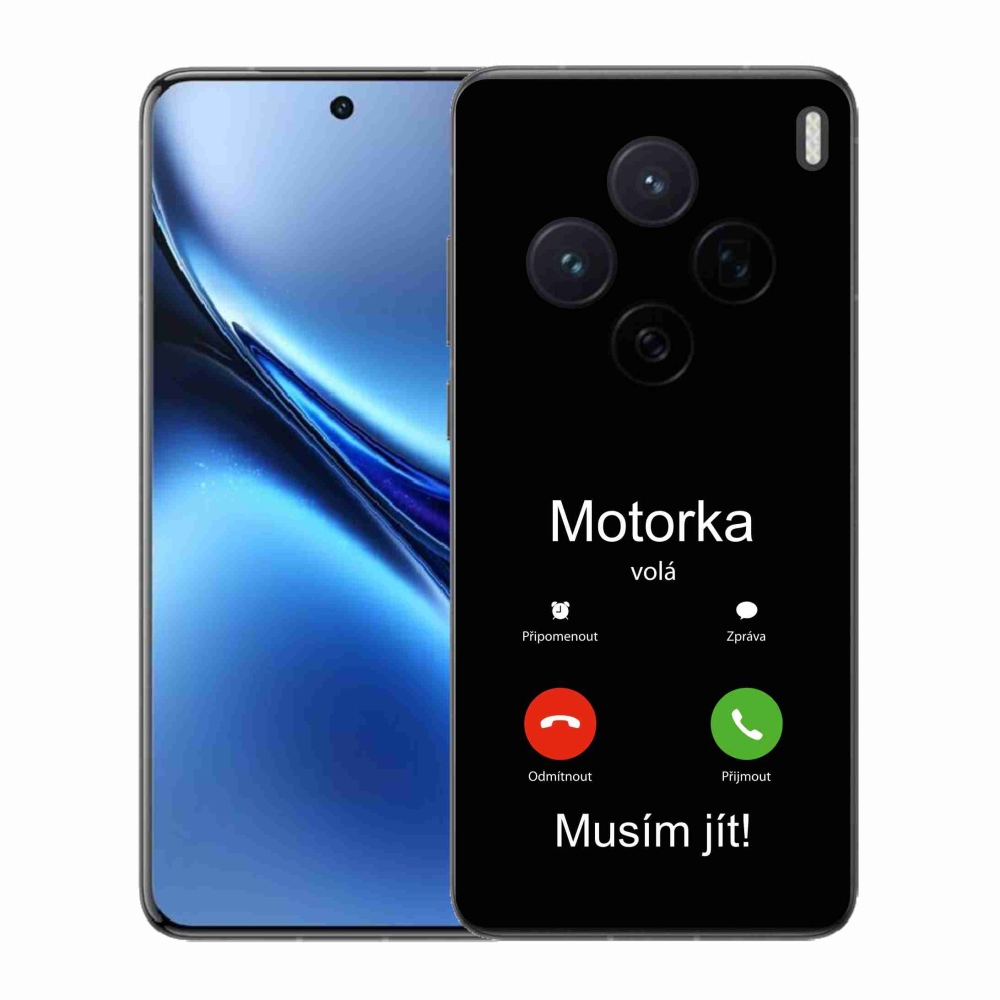 Gelový kryt mmCase na Vivo X200 5G - motorka volá černé pozadí