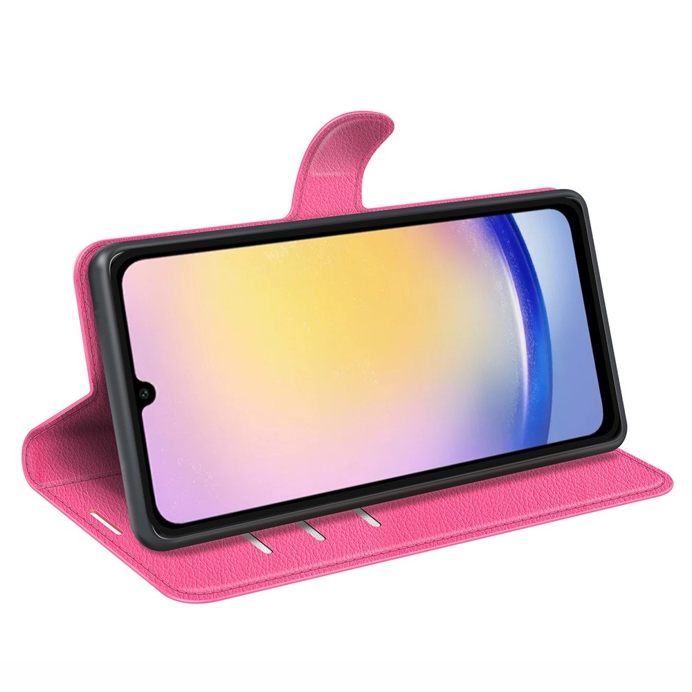 Litchi knížkové pouzdro na Samsung Galaxy A26 5G - rose
