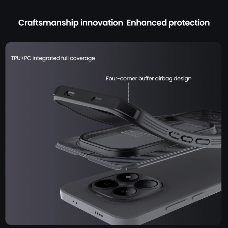 Nillkin CamShield PRO Zadní Kryt pro Xiaomi Redmi Note 15 Pro 5G Transparent Black