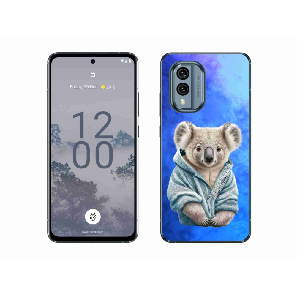 Gelový kryt mmCase na Nokia X30 5G - koala ve svetru