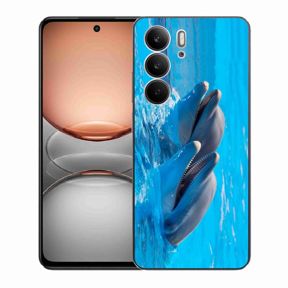 Gelový kryt mmCase na Realme C75 - delfíni