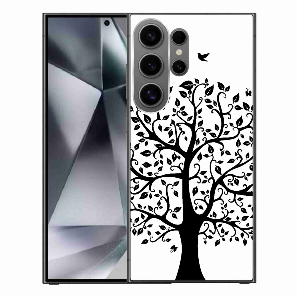 Gelový kryt mmCase na Samsung Galaxy S24 Ultra - černobílý strom
