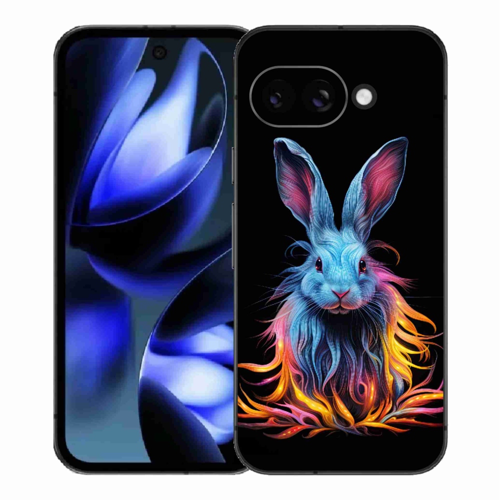 Gelový kryt mmCase na Google Pixel 9a - abstraktní zajíc