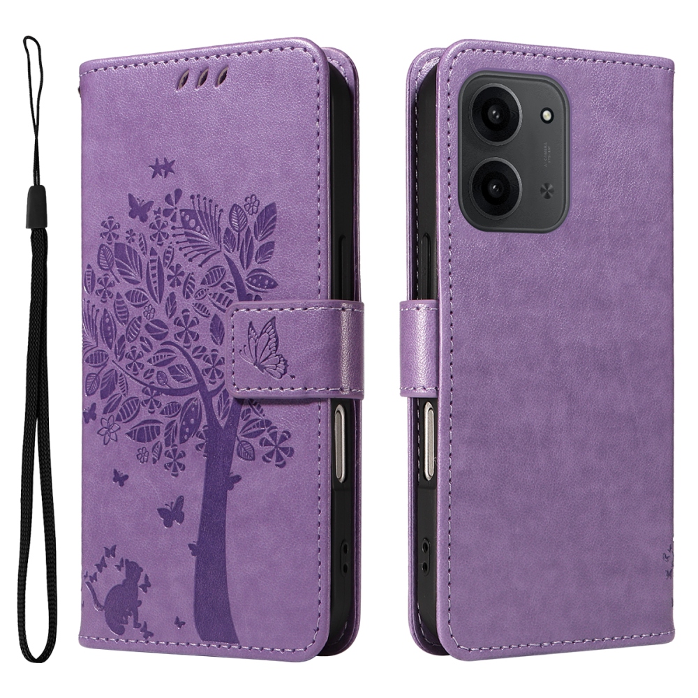 Trees knížkové pouzdro na Xiaomi Redmi 15C 4G/5G (173mm) - světlefialové