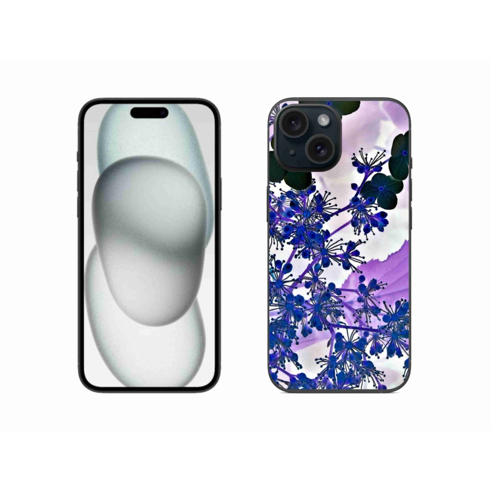 Gelový kryt mmCase na iPhone 15 - květ hortenzie