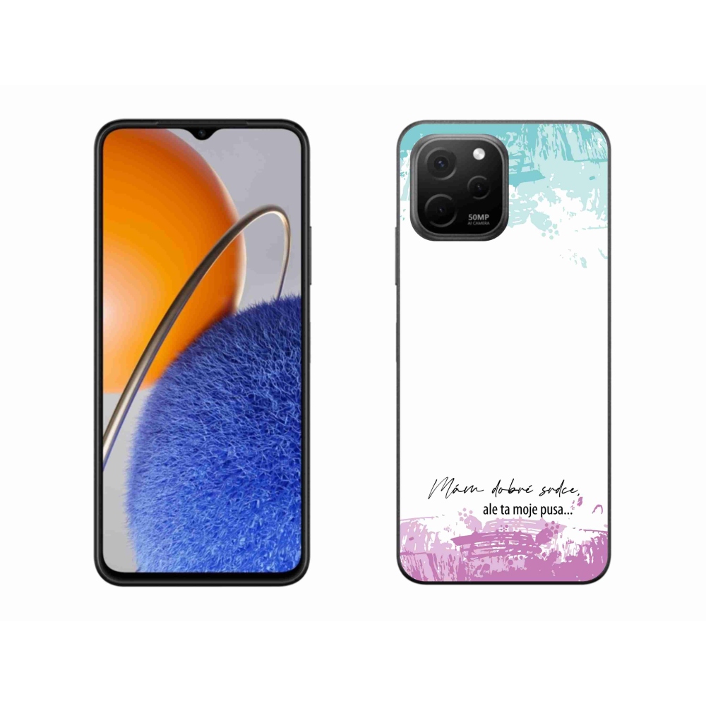 Gelový kryt mmCase na Huawei Nova Y61 - vtipný text 3 bílé pozadí