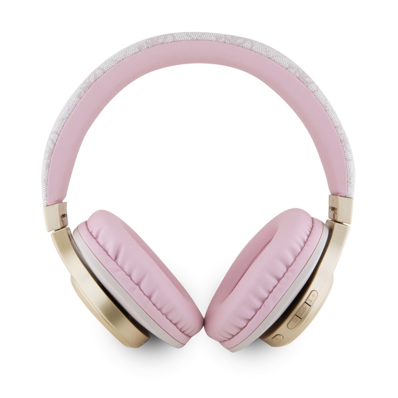 Guess PU Leather 4G Script Logo BT5.3 Stereo Headphone Pink