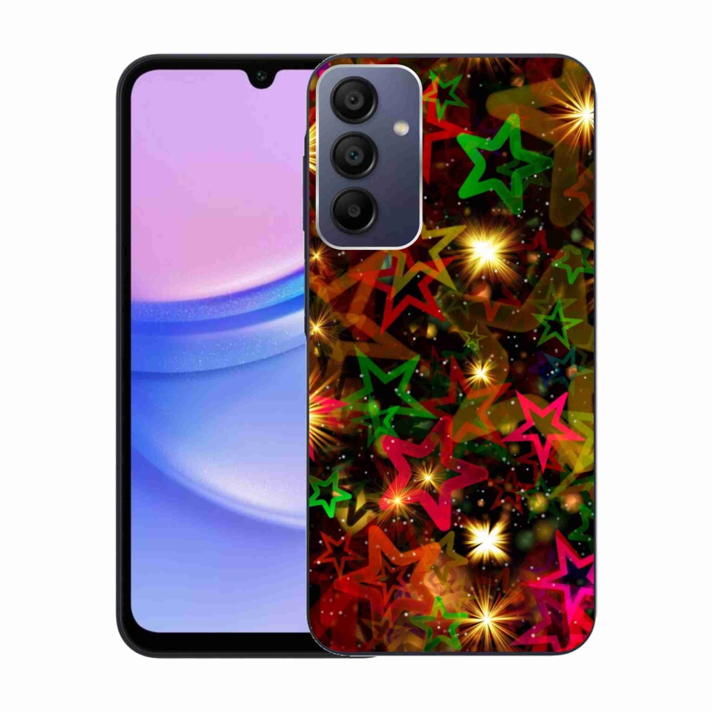 Gelový kryt mmCase na Samsung Galaxy A15 4G/5G - barevné hvězdičky
