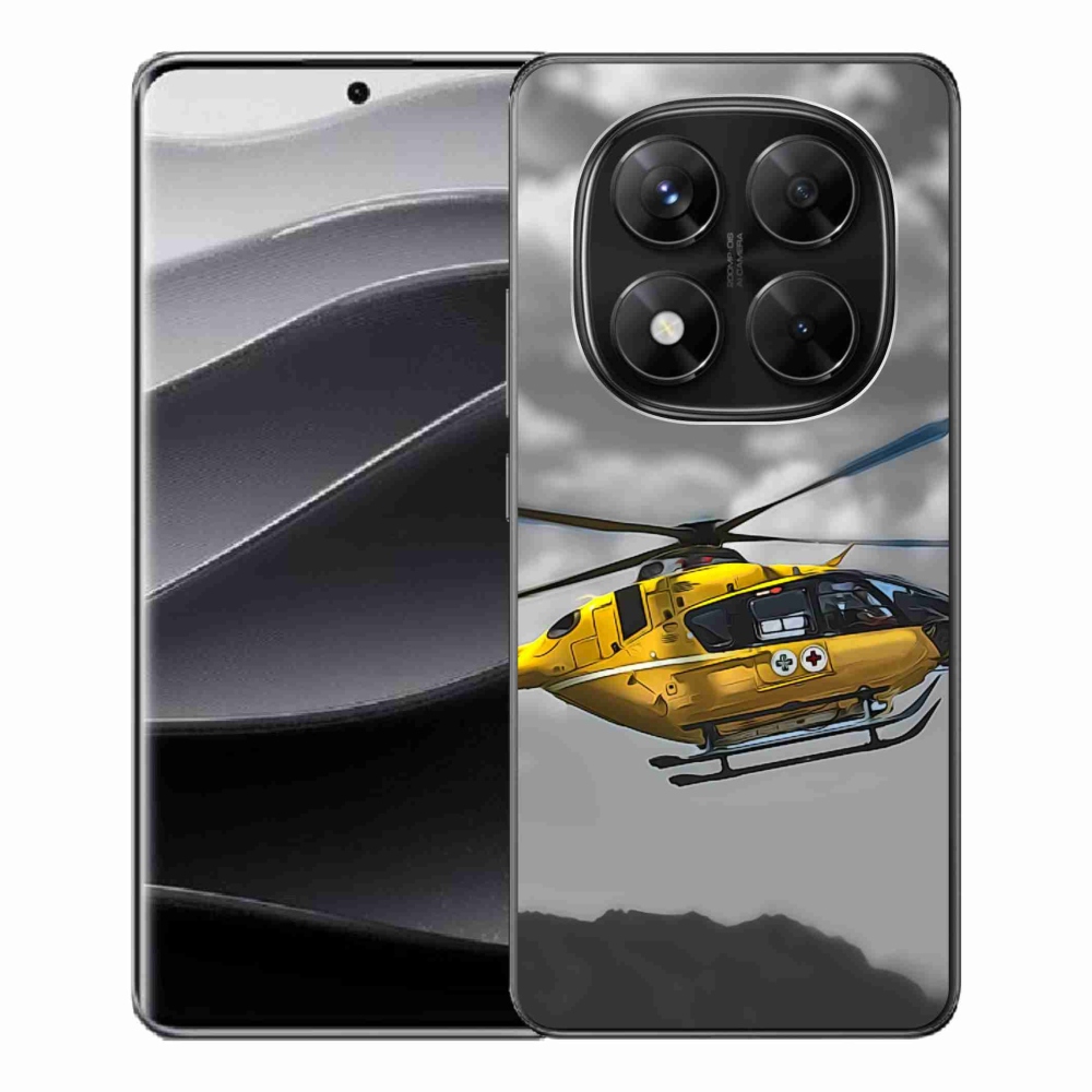 Gelový kryt mmCase na Xiaomi Redmi Note 14 Pro 5G/Poco X7 5G - žlutá helikoptéra