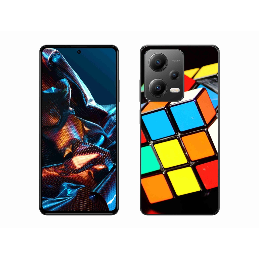 Gelový obal mmCase na mobil Xiaomi Redmi Note 12 Pro 5G - rubikova kostka