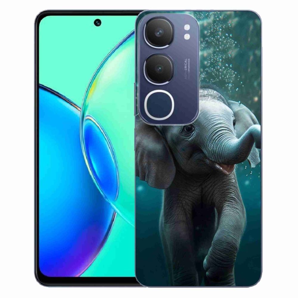 Gelový kryt mmCase na Vivo Y19s - slůně pod vodou