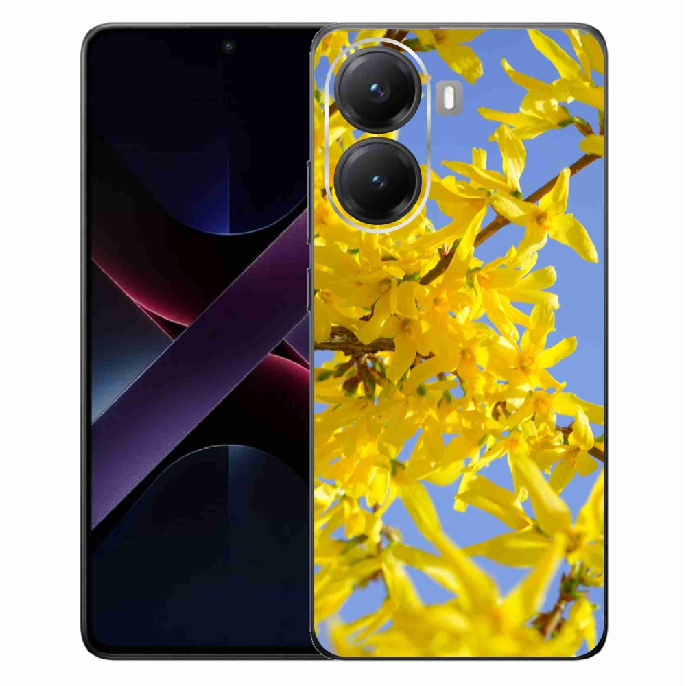 Gelový kryt mmCase na Xiaomi Poco X7 Pro 5G - žluté květy