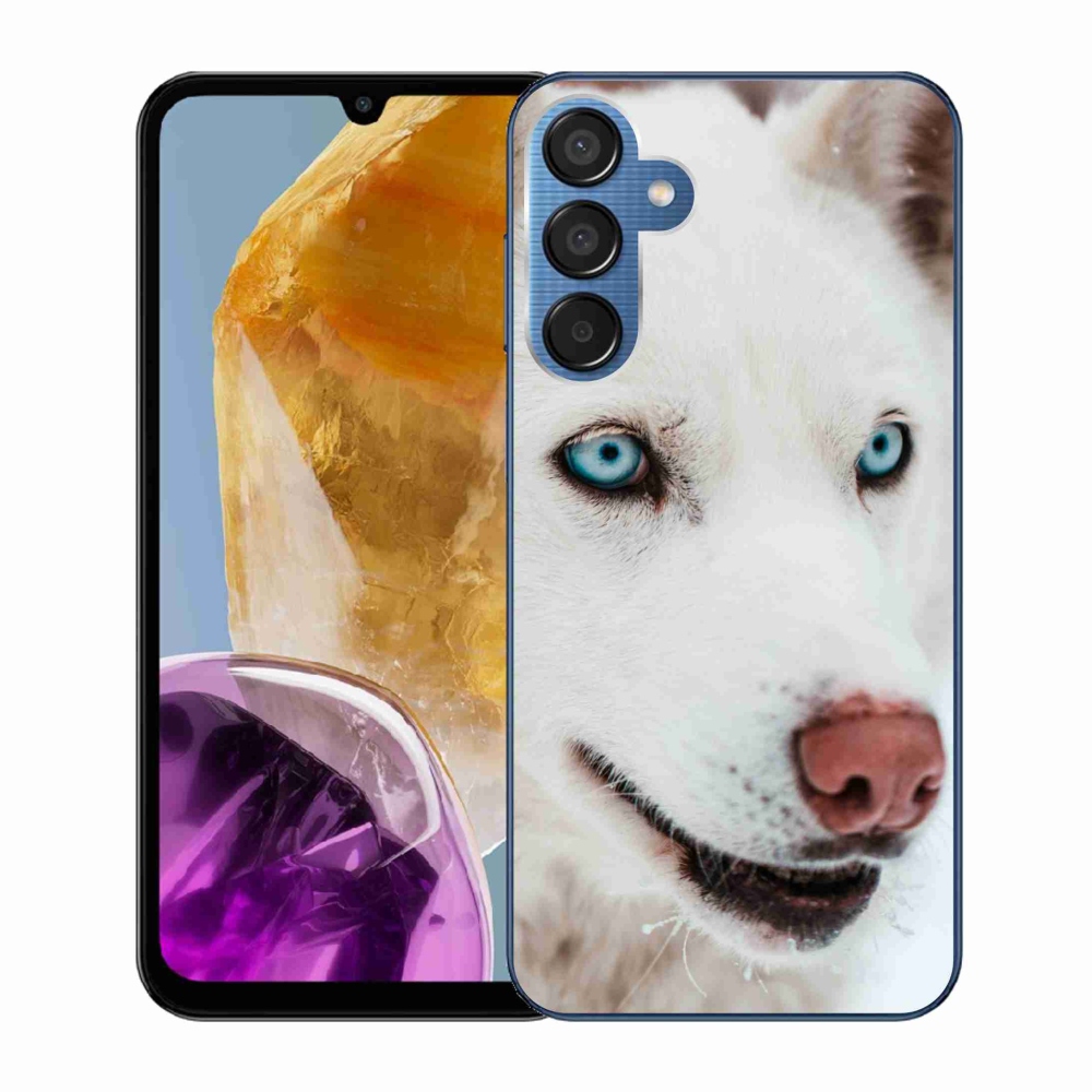 Gelový obal mmCase na Samsung Galaxy M15 5G - psí pohled