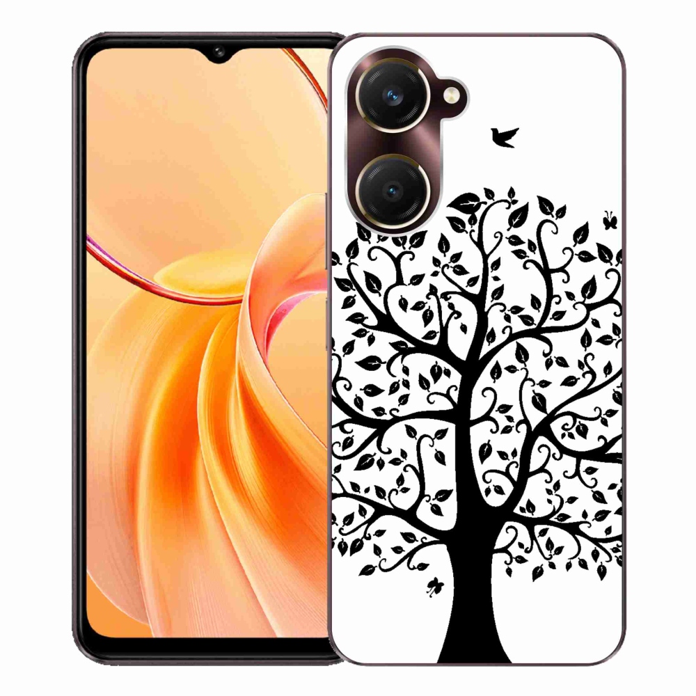 Gelový kryt mmCase na Vivo Y28s 5G - černobílý strom