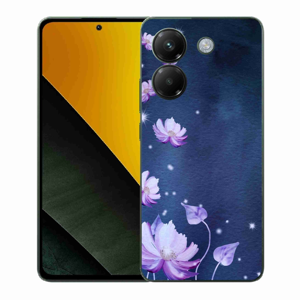 Gelový kryt mmCase na Xiaomi Poco M7 Pro 5G - padající květy
