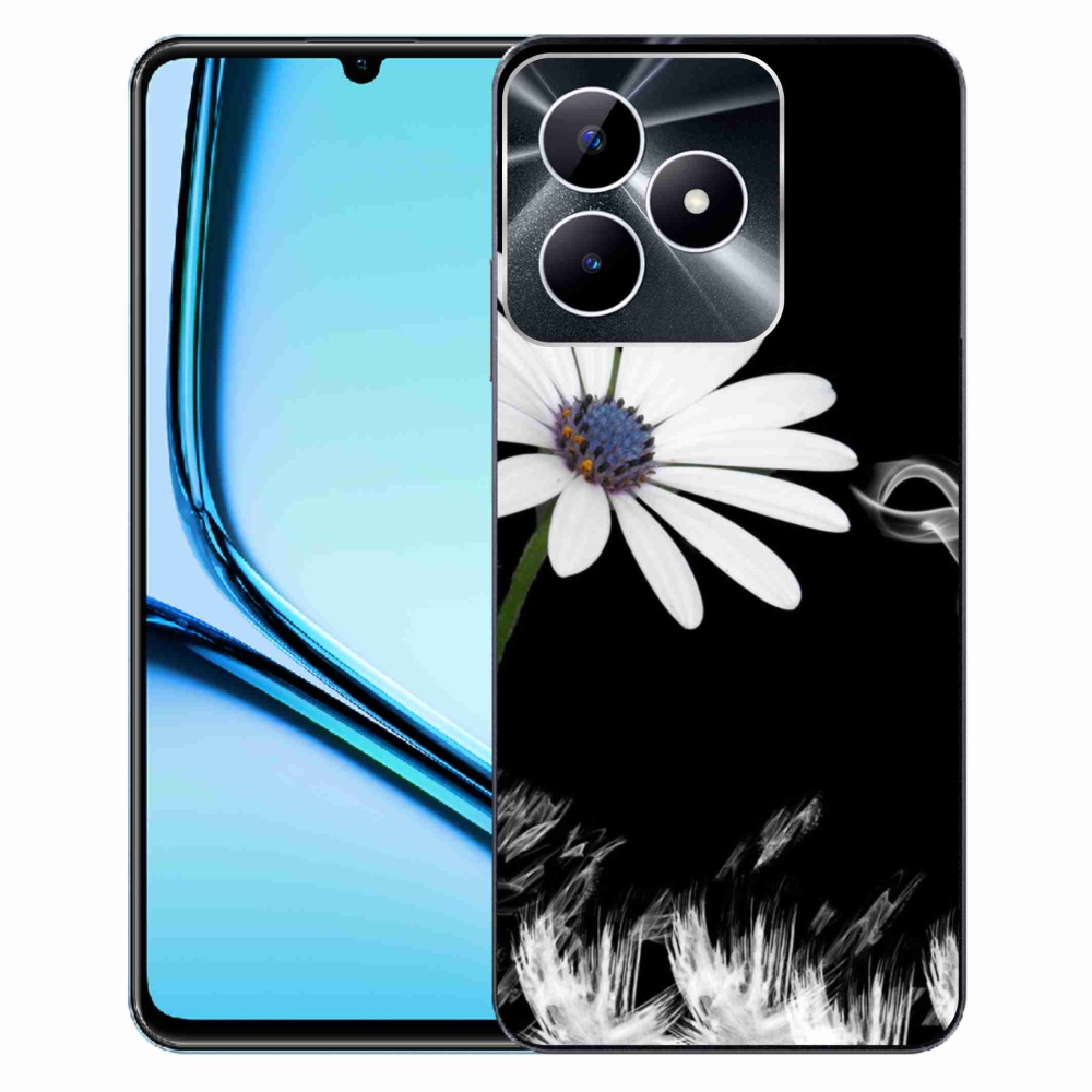 Gelový kryt mmCase na Realme Note 50 - bílá květina