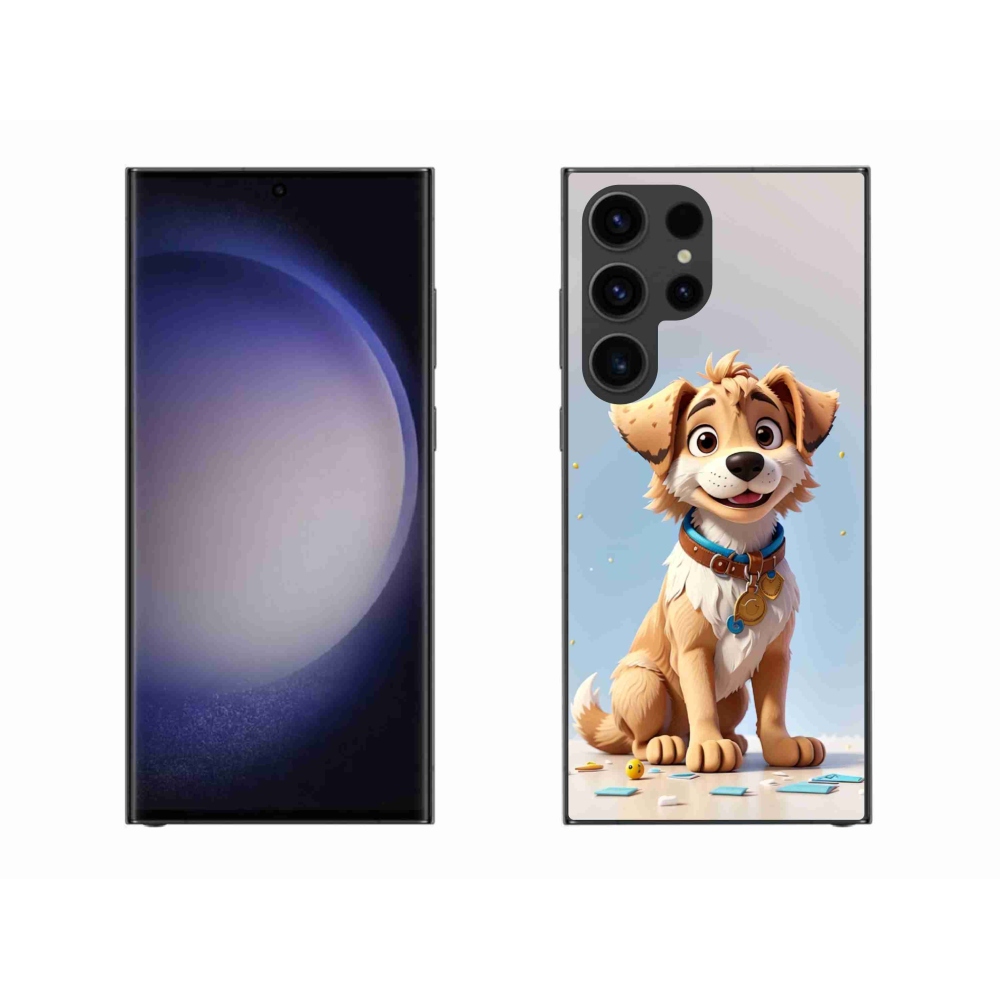 Gelový kryt mmCase na Samsung Galaxy S23 Ultra 5G - kreslené štěně