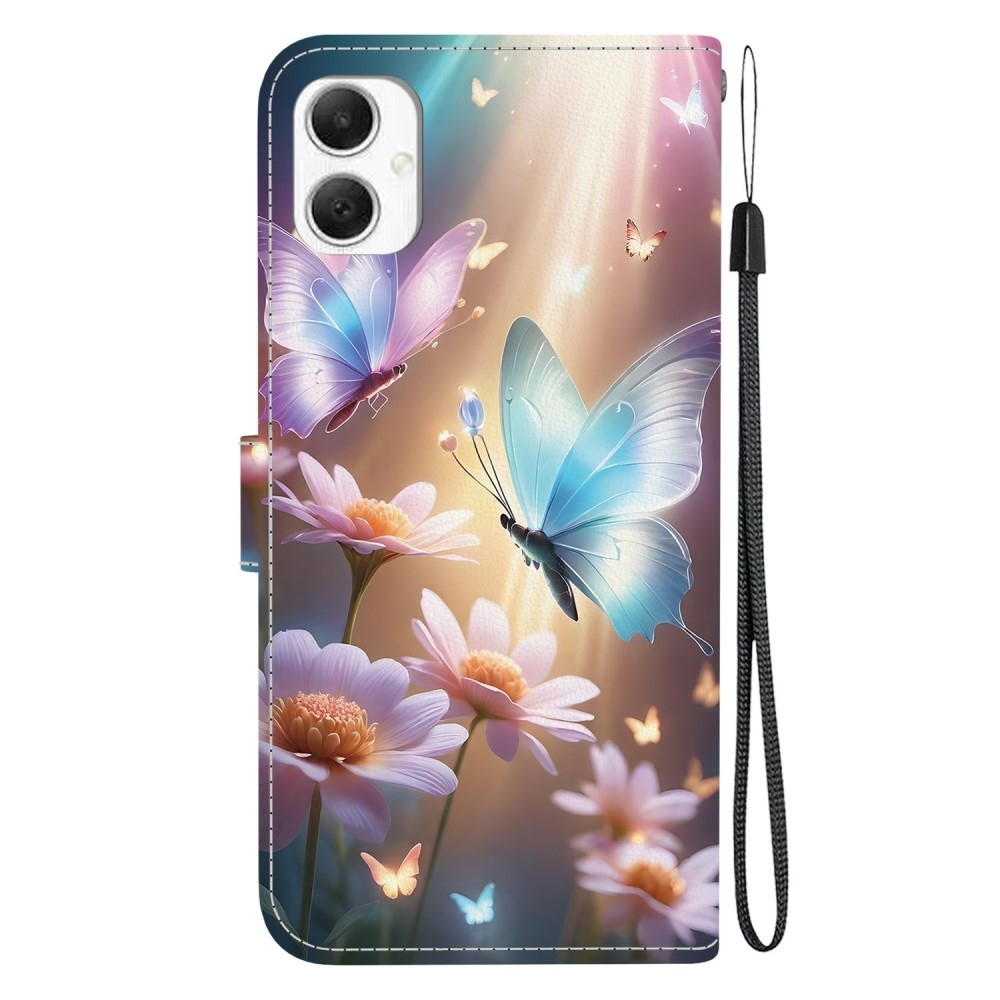 Versatile knížkové pouzdro na Samsung Galaxy A06 4G - motýli a kopretiny