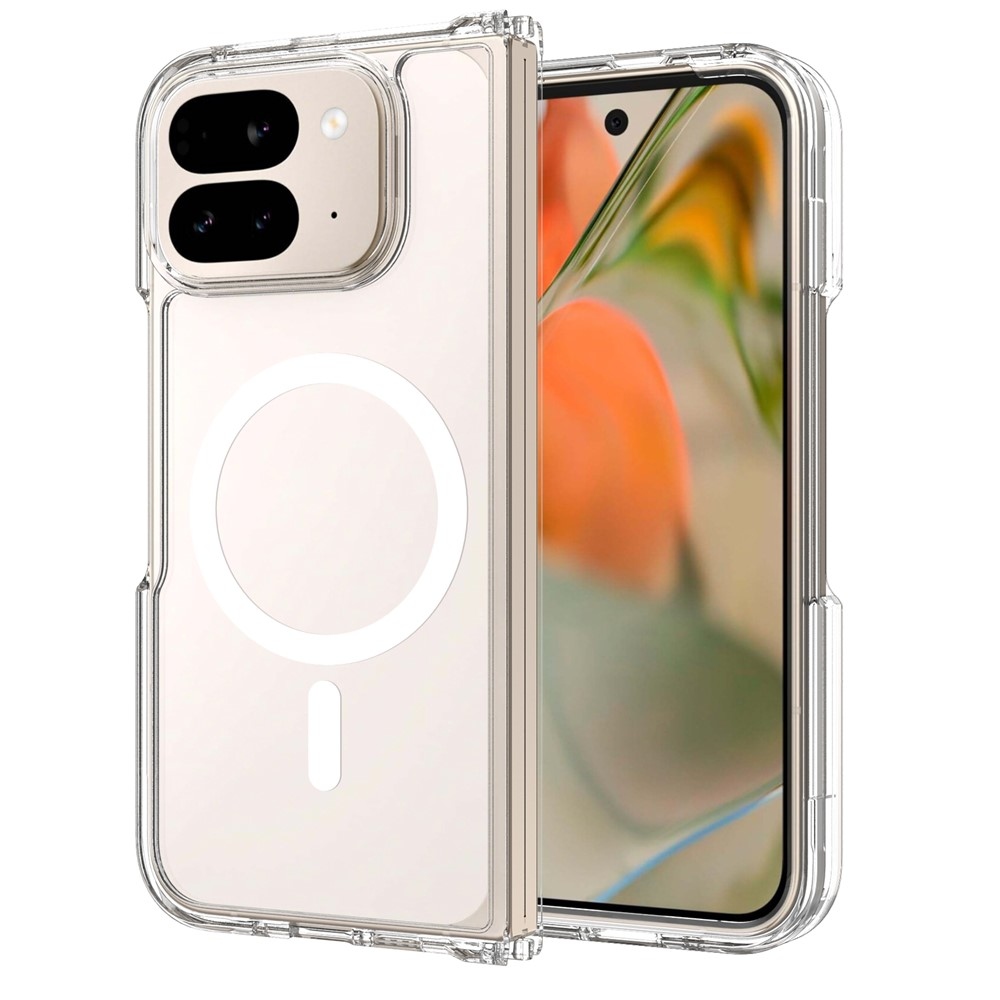 Acryle gelový obal s pevnými zády a MagSafe na Google Pixel 10 Pro Fold - průhledný