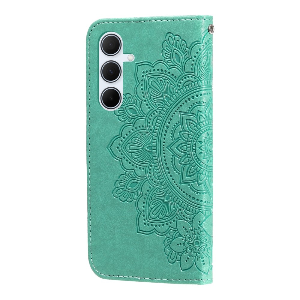 Mandala knížkové pouzdro na Samsung Galaxy A36 5G - modrozelené