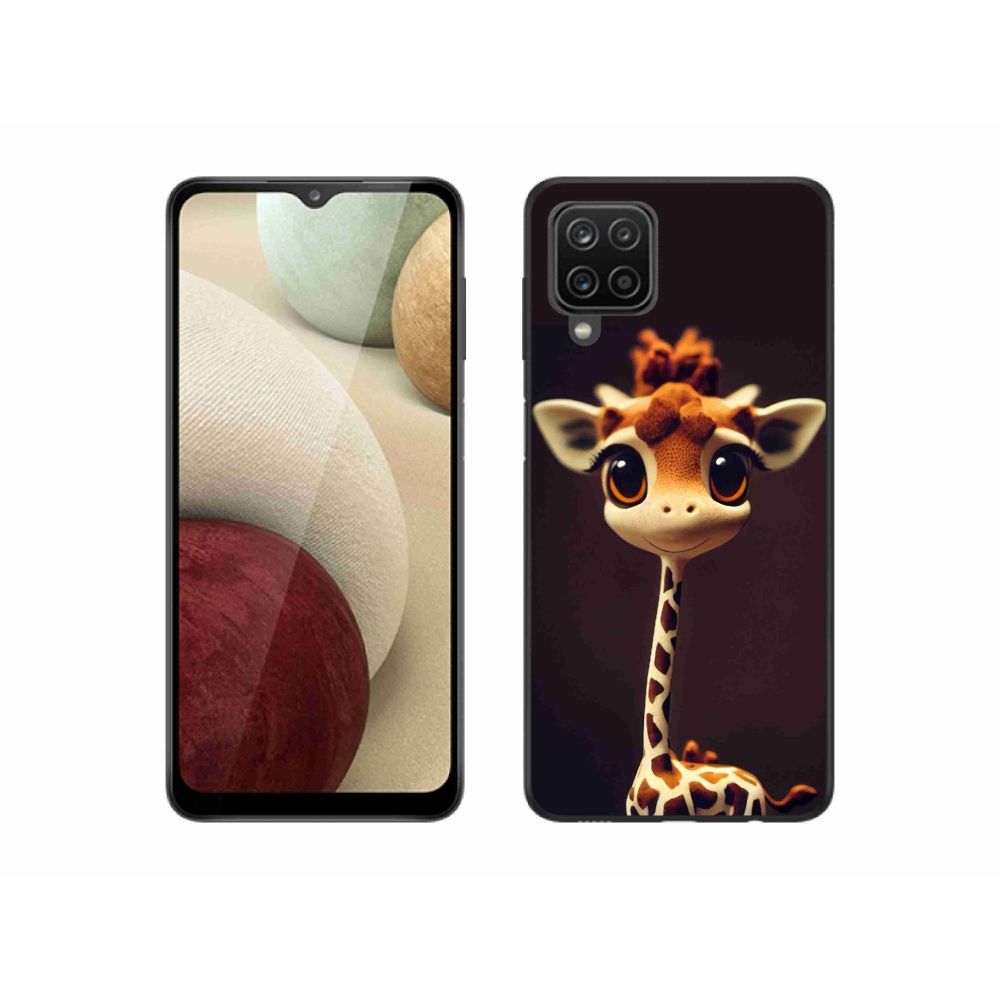 Gelový kryt mmCase na Samsung Galaxy A12 - malá žirafa