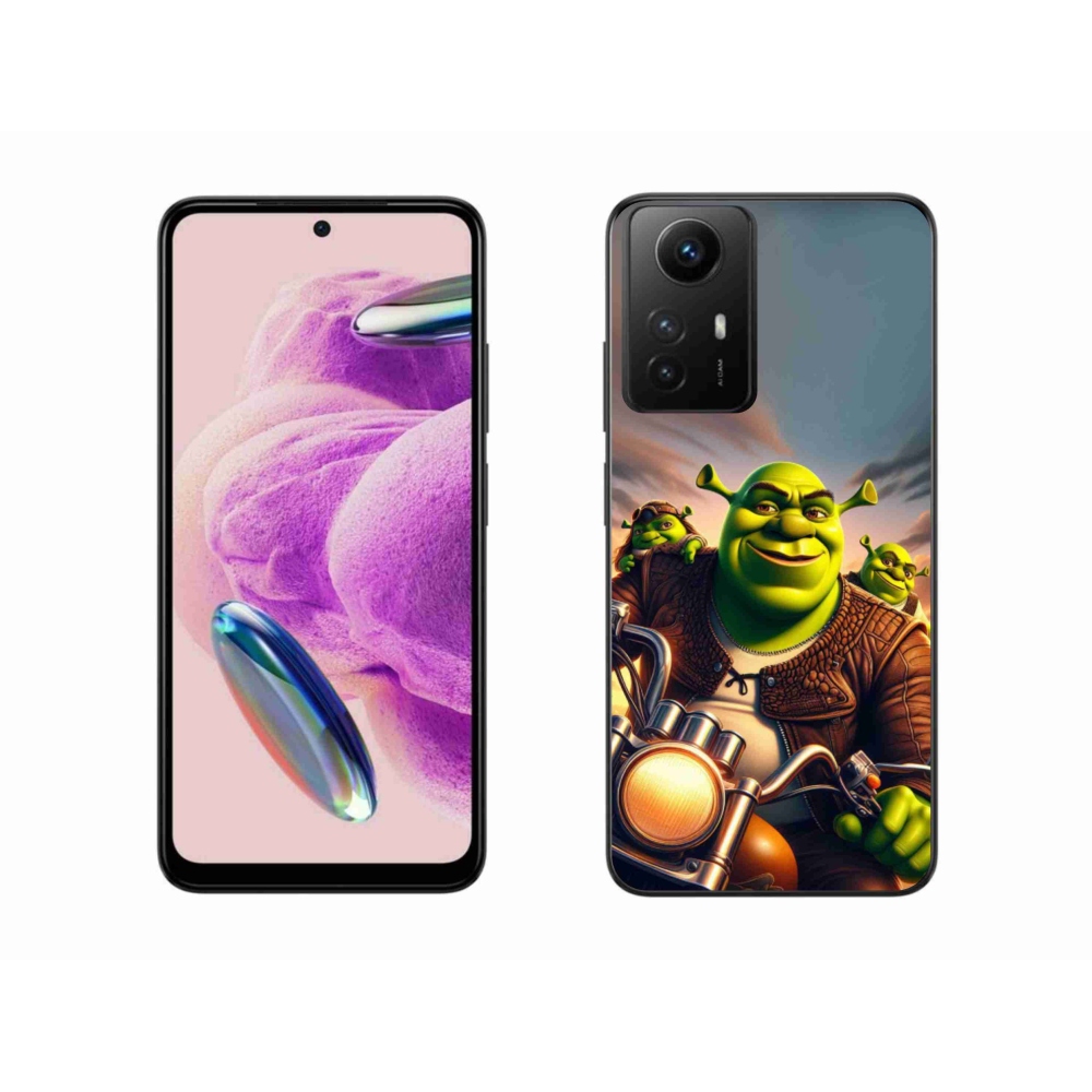 Gelový kryt mmCase na Xiaomi Redmi Note 12S - shrek na motorce