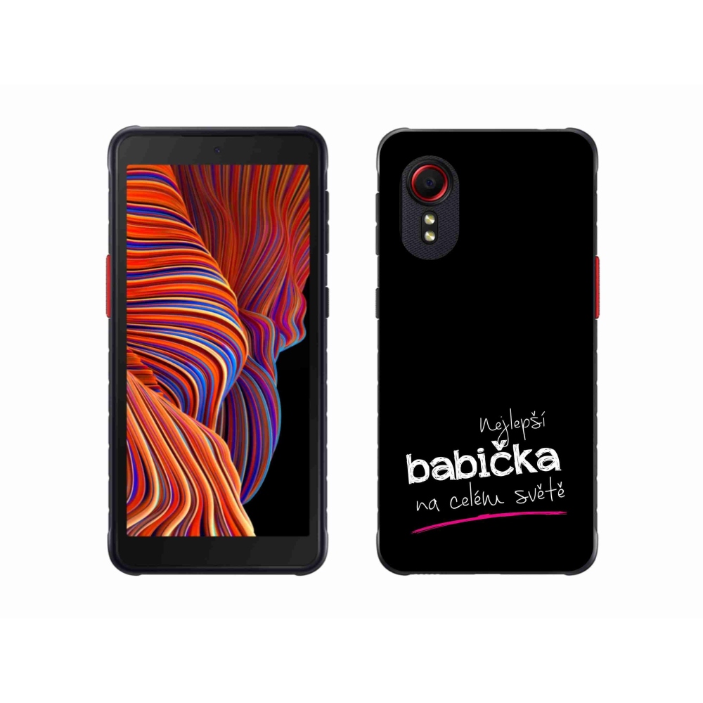 Gelový kryt mmCase na Samsung Galaxy Xcover 5 - nejlepší babička 4 černé pozadí