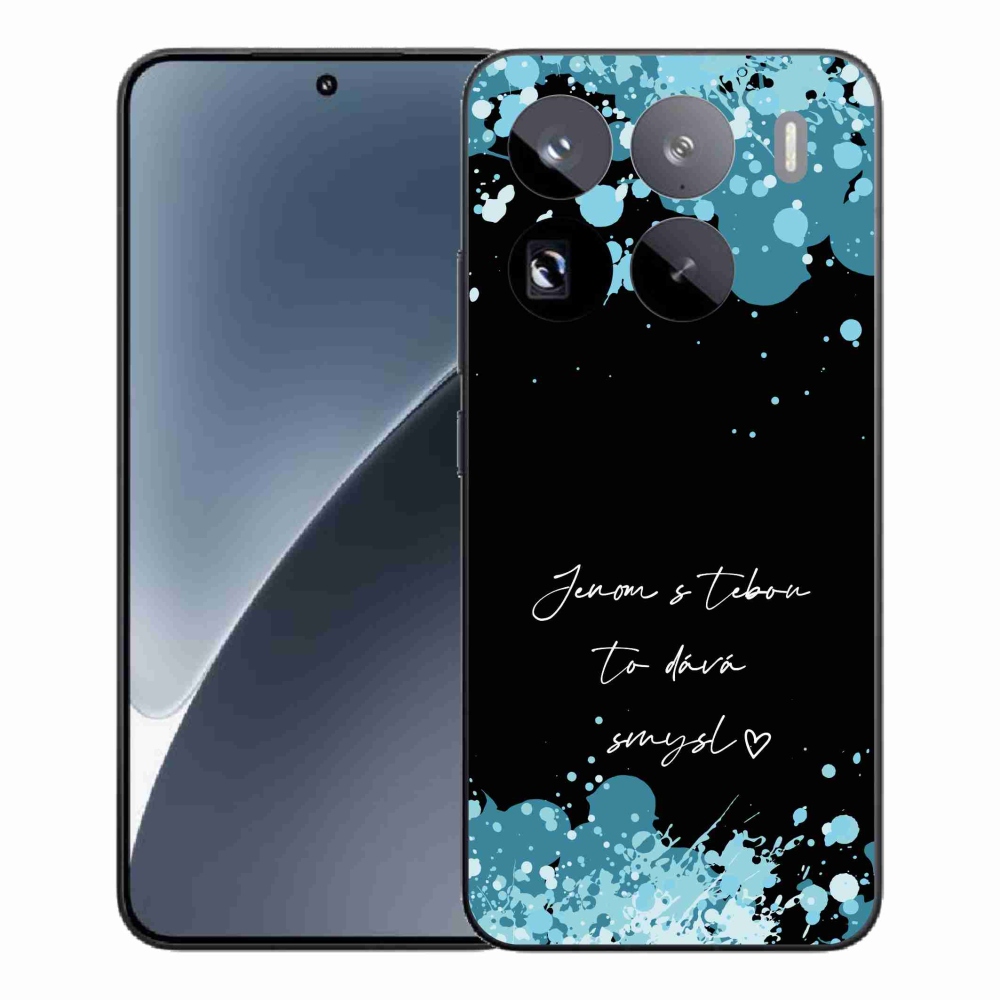 Gelový kryt mmCase na Xiaomi 15 Pro - zamilovaný text černé pozadí