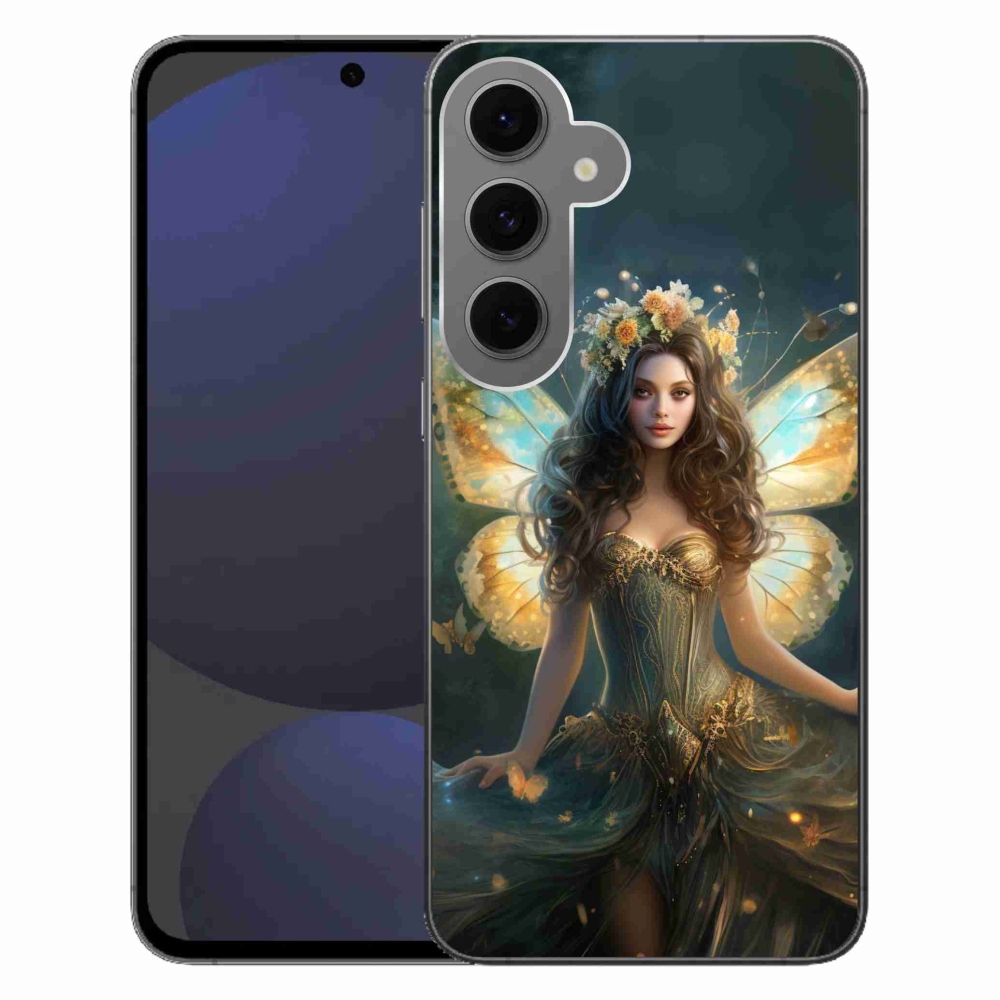 Gelový kryt mmCase na Samsung Galaxy S24 FE - motýlí žena