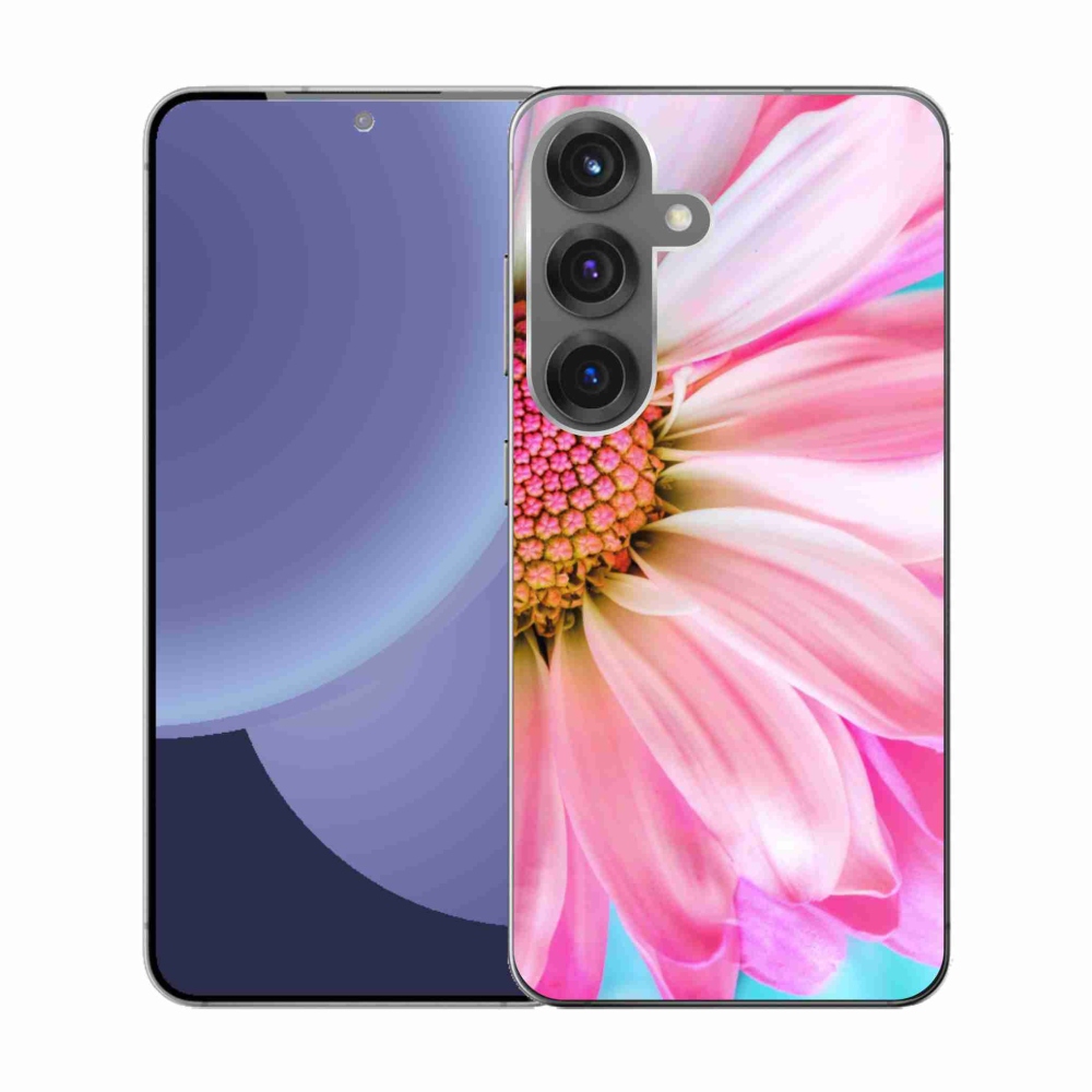 Gelový kryt mmCase na Samsung Galaxy S25 - růžová květina