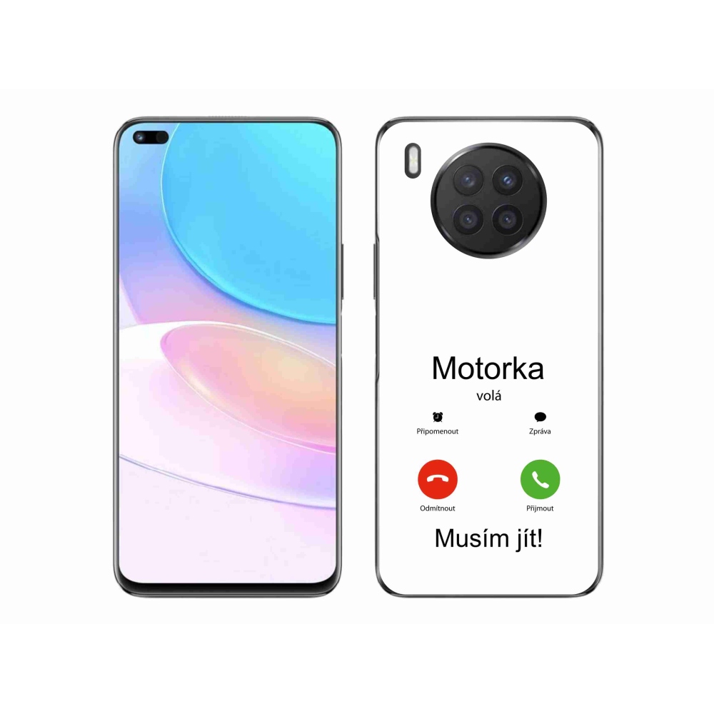 Gelový kryt mmCase na Honor 50 Lite - motorka volá bílé pozadí