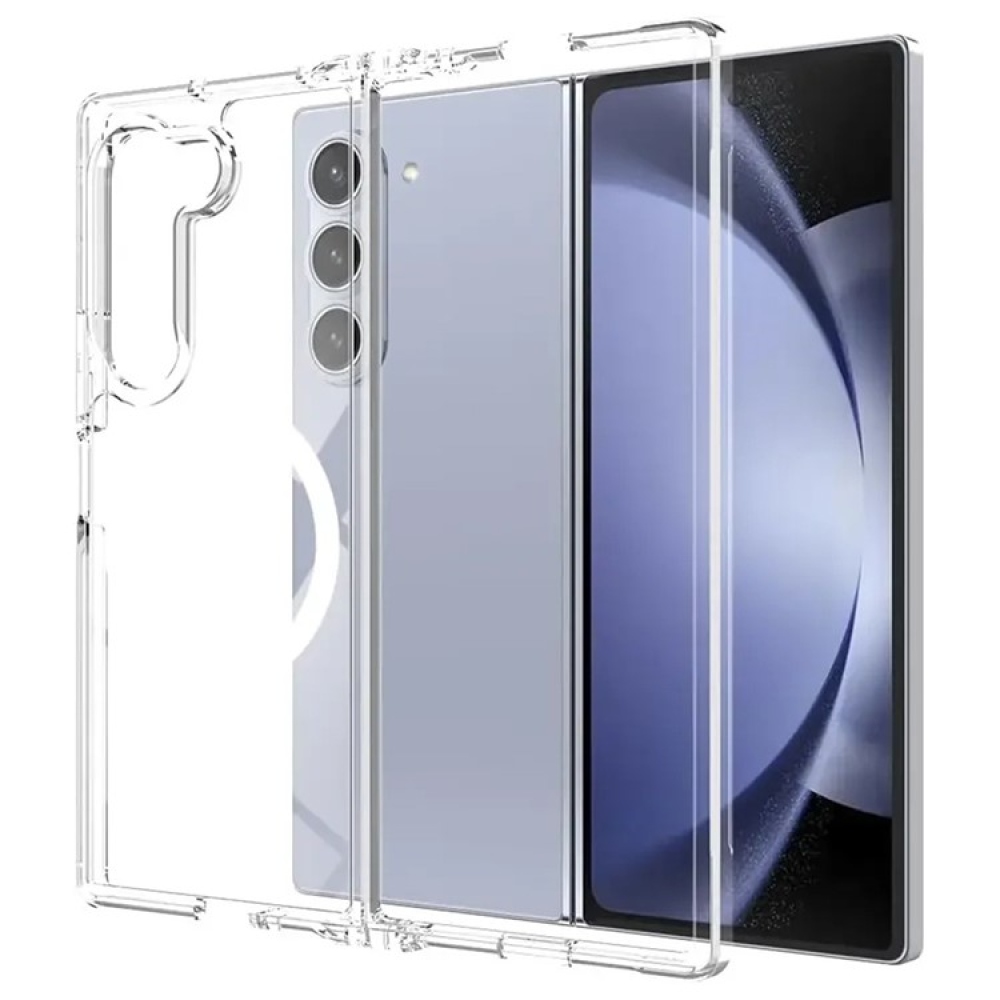 Clear gelový kryt s pevnými zády a MagSafe na Samsung Galaxy Z Fold7 5G