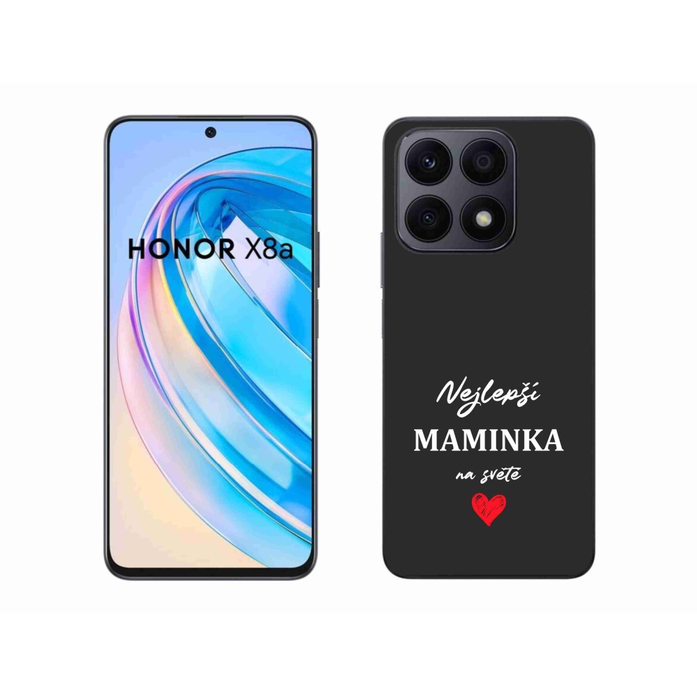 Gelový kryt mmCase na Honor X8a - nejlepší maminka 1 černé pozadí