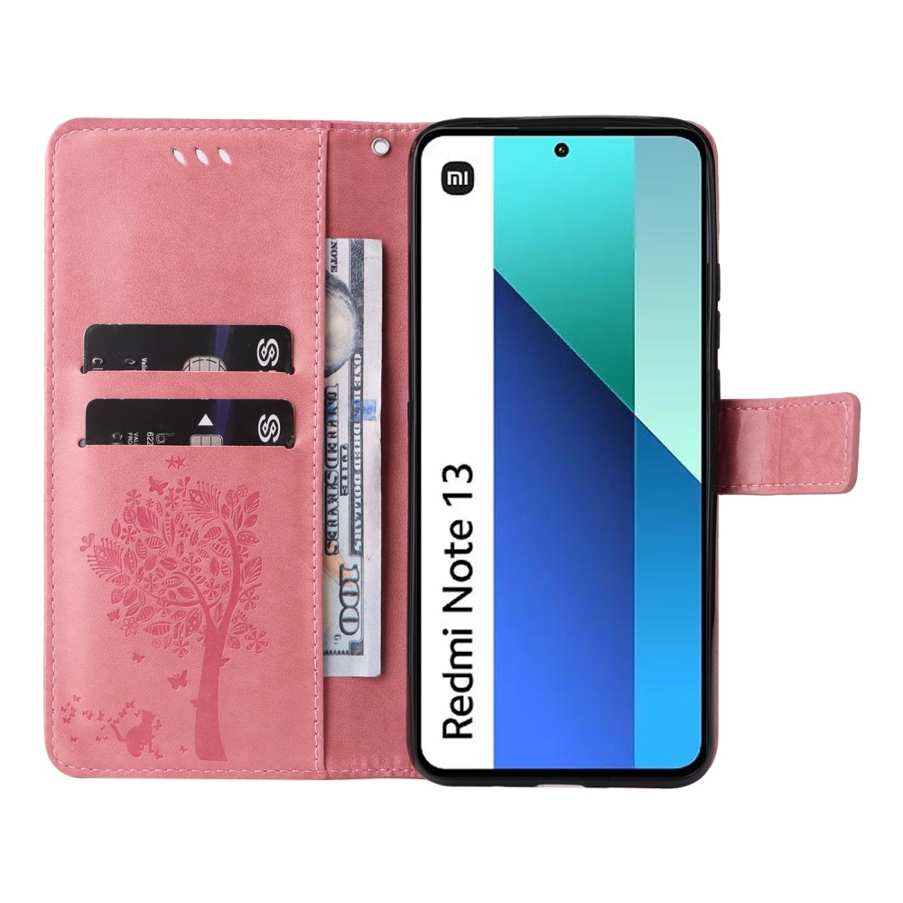Trees knížkové pouzdro na Xiaomi Redmi Note 13 - růžové